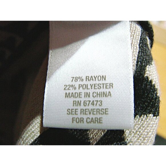 Just... Taylor Fit and Flare Dress Womens Large Tan Gray Geomatics Print Career - Picture 8 of 10